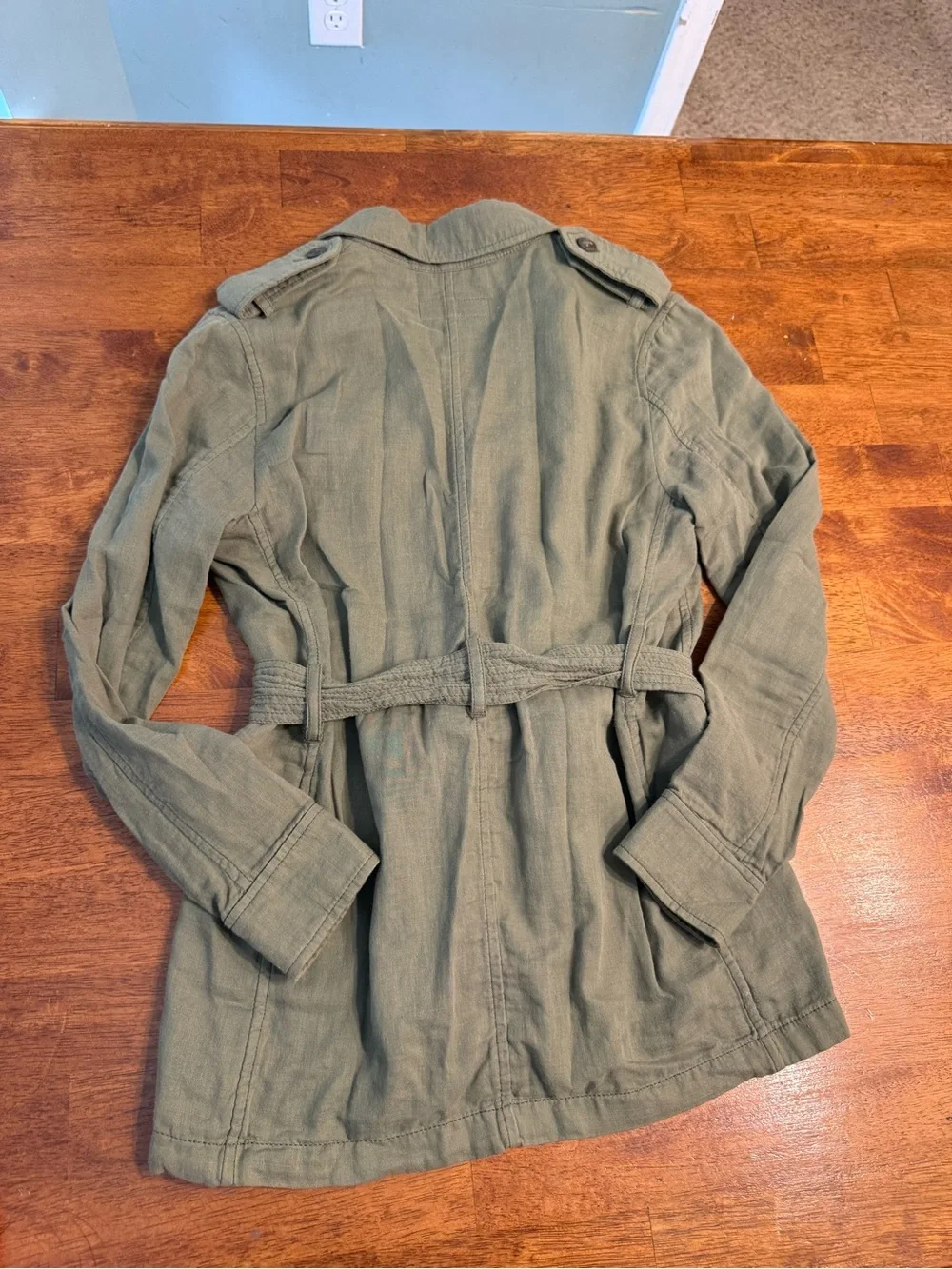 Rag & Bone Lorenz Army Green Belted Utility Field Jacket Size xxs 100% cotton